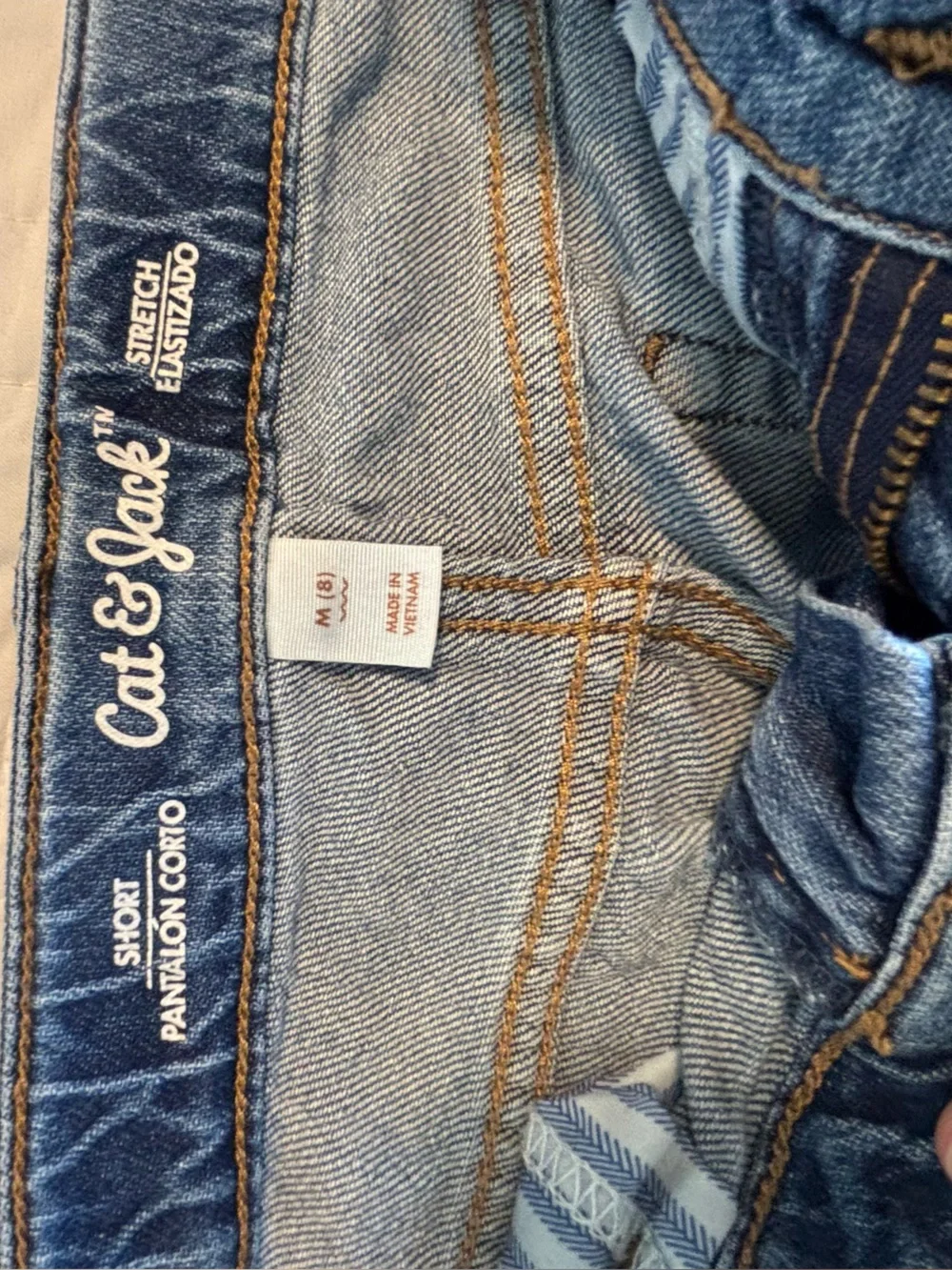 Cat & Jack Blue Denim Frayed Hem Women's Shorts